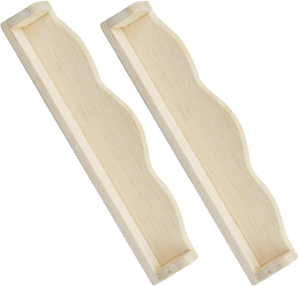 Dollhouse Wall Shelf Miniature Wooden Shelves 1: 12 Scale Tiny Wood Storage Rack Models for Doll House Room Furniture Accessories