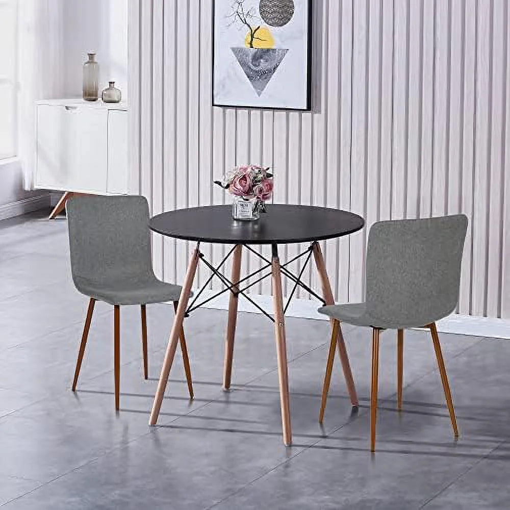 xrboomlife White Dining Table 31.5”u2013Small Round Modern Dining Room Table Kitchen Table Coffee Table – for 2 to 4 People