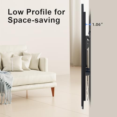Suptek Studless TV Wall Mount for Most 23-60 Inch TVs up to 99 lbs, Low Profile No Drill TV Mount, Drywall TV Bracket with Max VESA 400x400mm, No Stud, No Drill, Easy Install, MF8