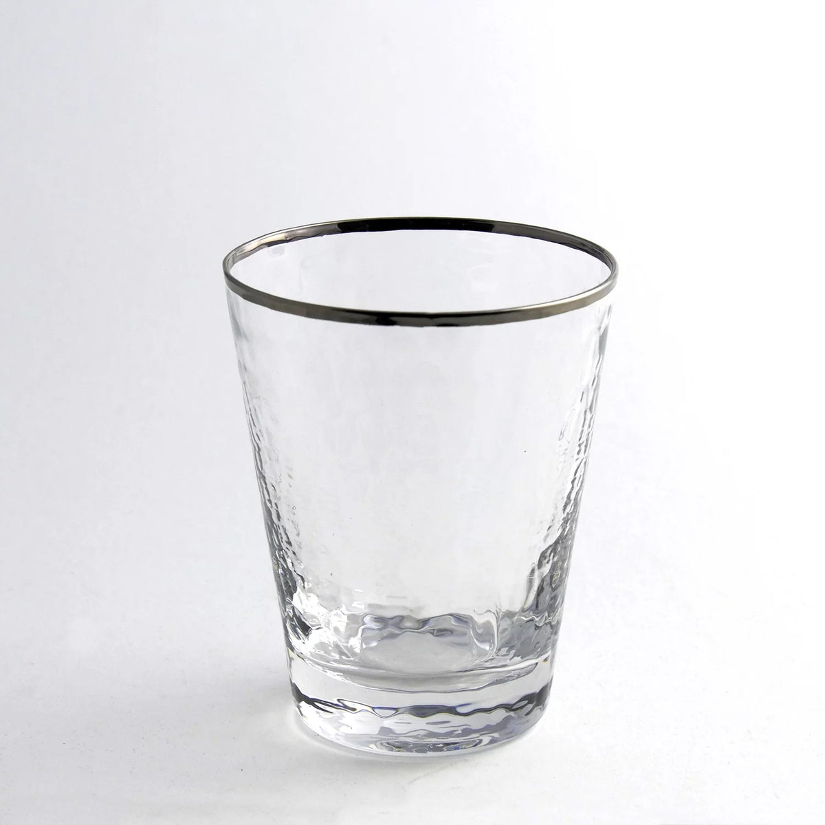 Split P Metallic Rim Double Old Fashioned Set – Silver