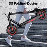 Electric Scooter for Adults, 19/25 Mph Max Speed, 21/25/35 Miles Range,350/500/600W APP Control E-Scooter with 8.5/10 Inflatable tire, Foldable Escooter with App Control, UL 2272 Certified
